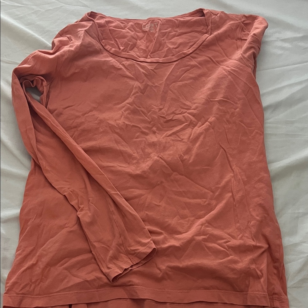 Women's Long Sleeve Top - Coral